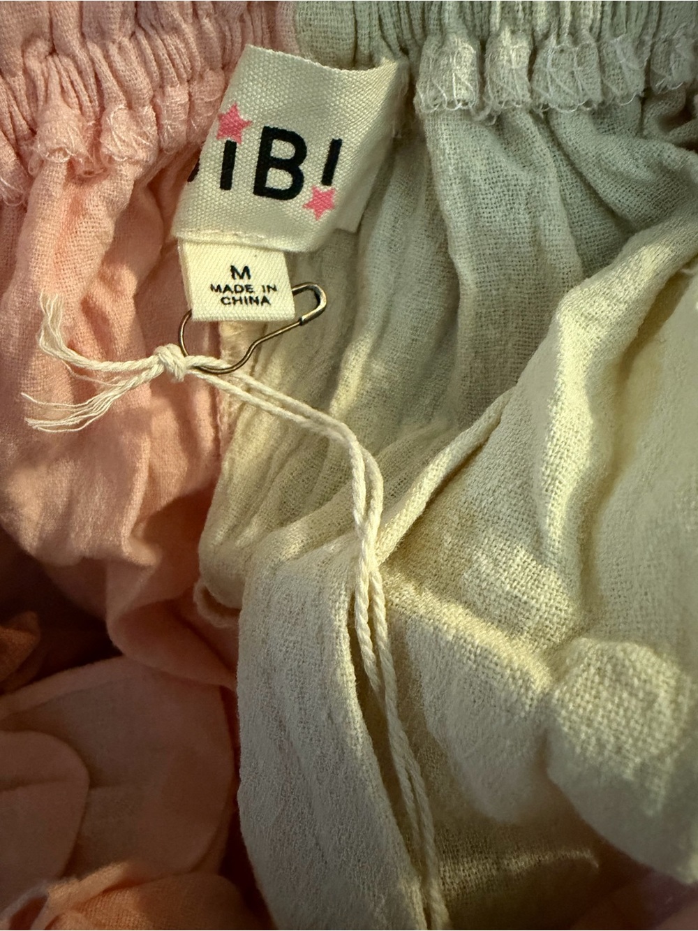 BiBi Pink, Cream & Brown Colorblock Ruffle-Strap Tank - Picture 4 of 4